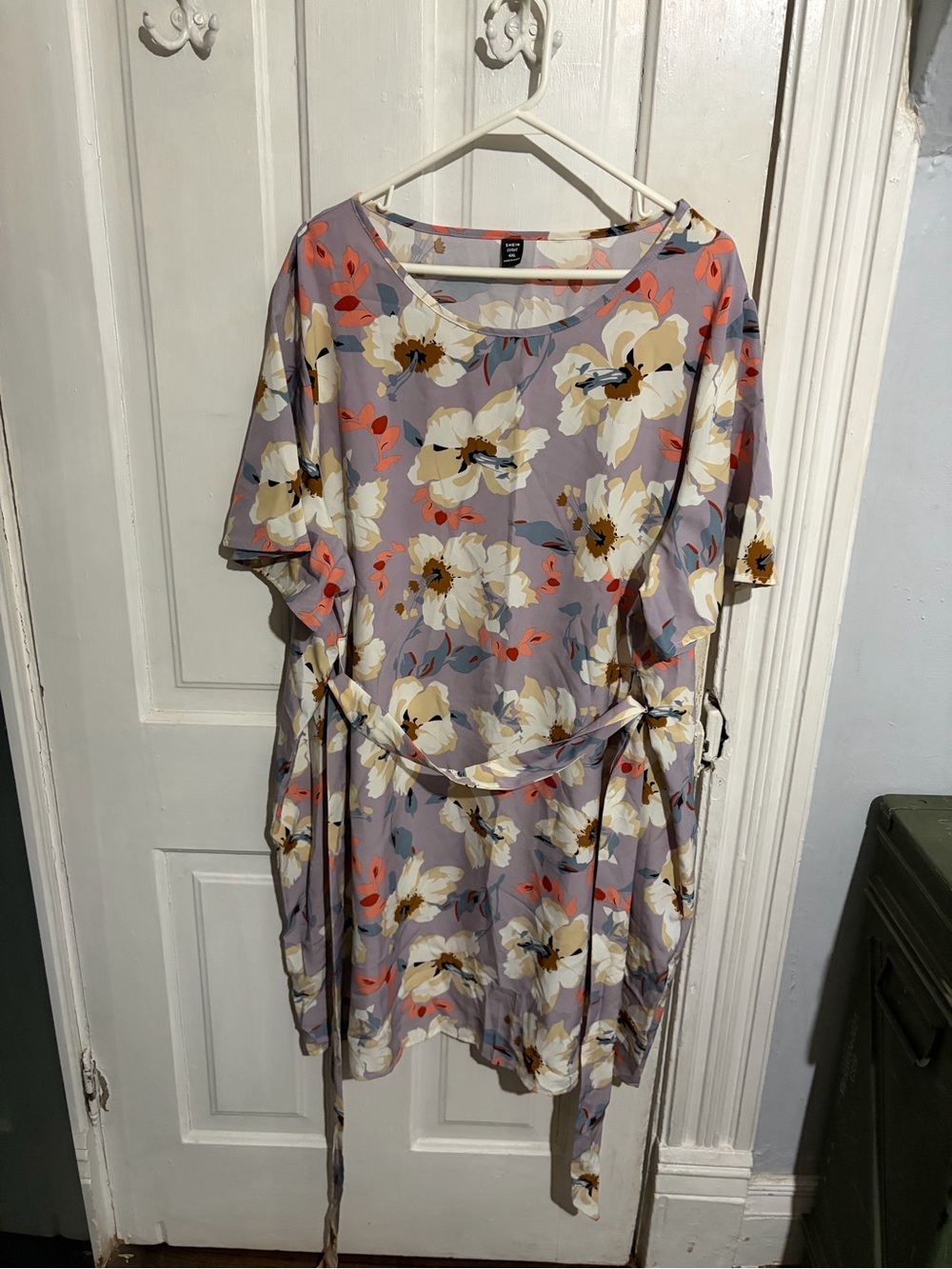 Shein Curve Lavendar Floral Pull-Over Dress